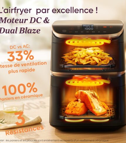 Airfryer Cosori Turbo Tower Pro Smart Chef Edition 10,8L avec revêtement céramique