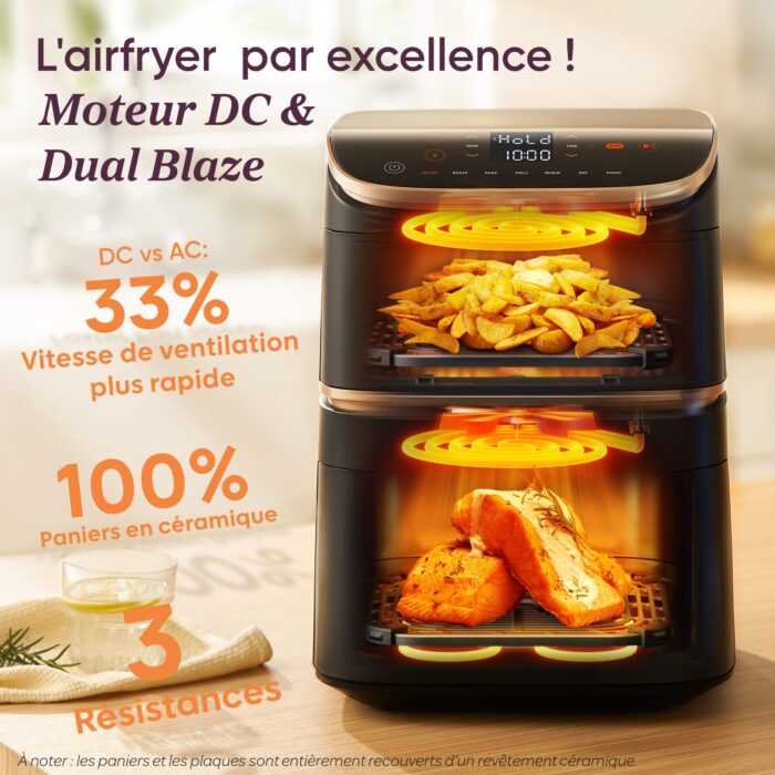 Airfryer Cosori Turbo Tower Pro Smart Chef Edition 10,8L avec revêtement céramique