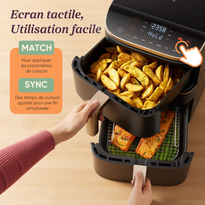 Airfryer Cosori Turbo Tower Pro Smart Chef Edition 10,8L avec revêtement céramique