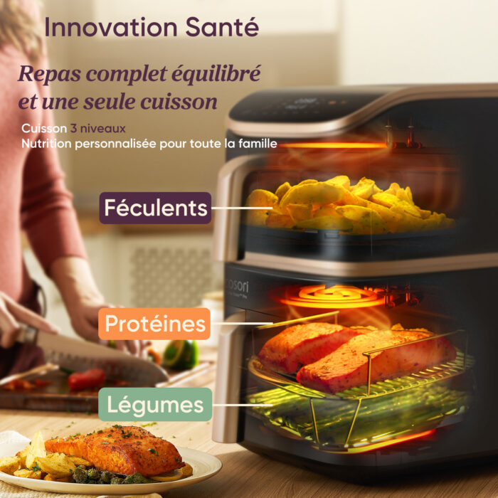 Airfryer Cosori Turbo Tower Pro Smart Chef Edition 10,8L avec revêtement céramique