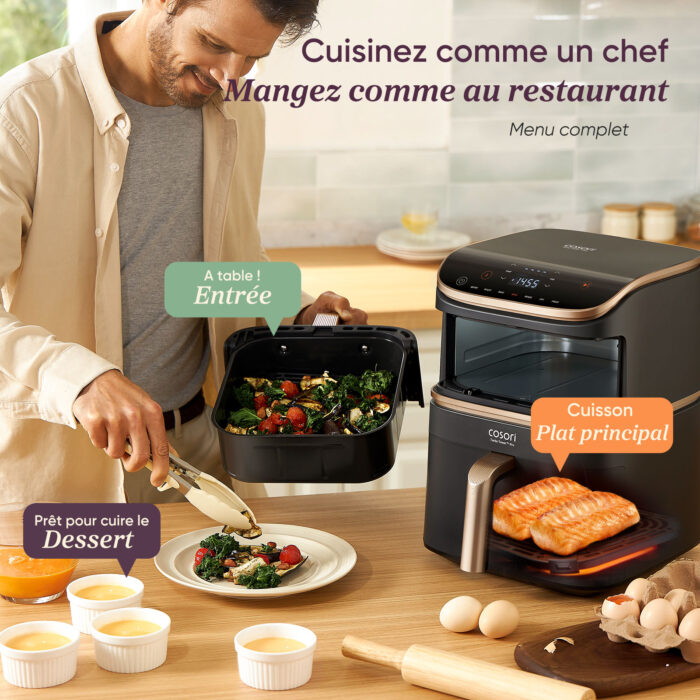 Airfryer Cosori Turbo Tower Pro Smart Chef Edition 10,8L avec revêtement céramique